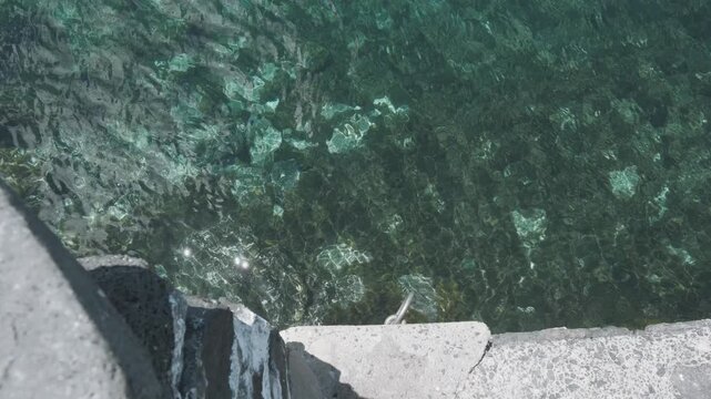 water flowing into the water