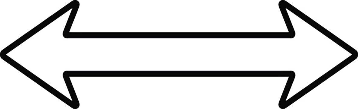 Opposite direction arrows, two horizontal arrows pointing in opposite directions representing navigation exchange movement and directional flow concepts.