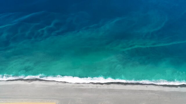Aerial view of the  coast and highway, Taiwan