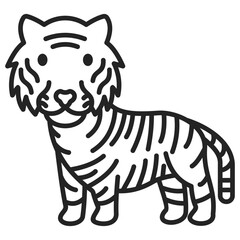 Tiger Outline Icon © Squadfire