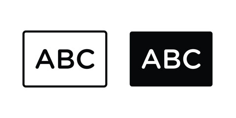 Abc icon vector on white background. © Hestia