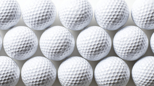 dimples. A collection of golf balls arranged in a pattern from above. product launch decks, UI/UX mockups, designed for data visualization dashboards and holographic UIs, clarifies data.