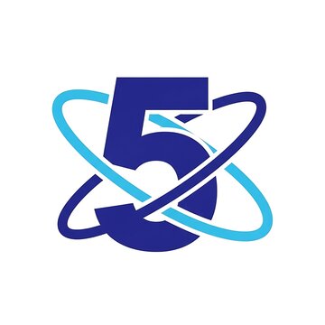 Number Five Logo Design Element.