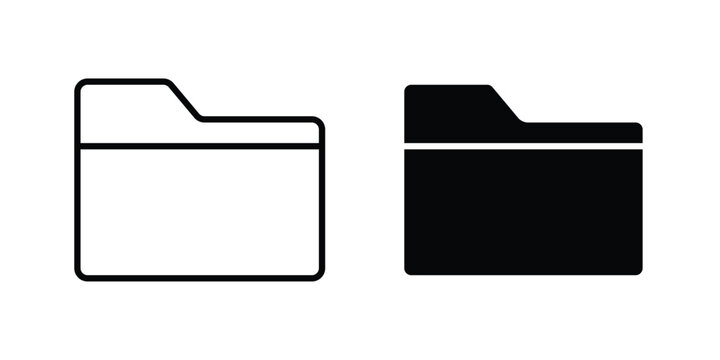 File Folder icon vector on white background.