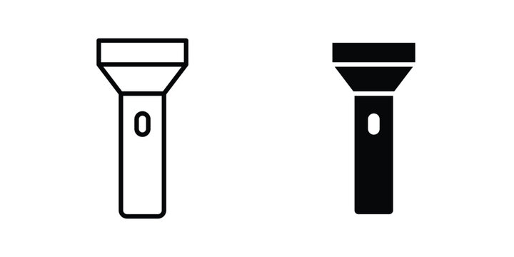 Flashlight icon vector on white background.