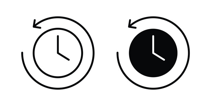 History icon vector on white background.