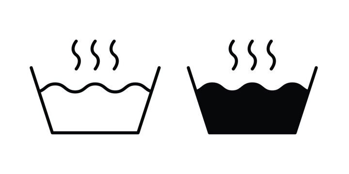 Hot Water icon vector on white background.