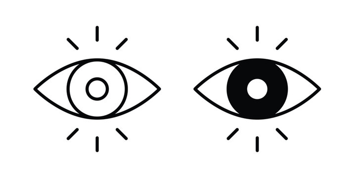 Impressions icon vector on white background.