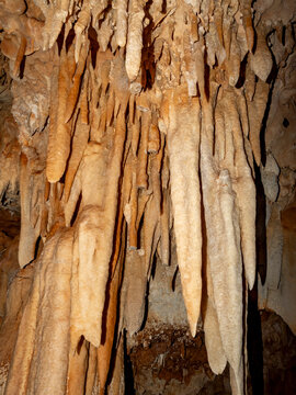 Exploring flowstone and cave formations in Sakalavas cave located within Anjajavy Private Reserve in Madagascar's limestone landscape