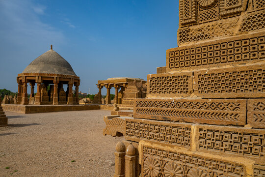 Exploring the Chaukhandi tombs in Karachi with detailed craftsmanship and historic architecture