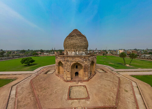 Exploration of the Tomb of Asif Khan in Lahore Pakistan showcasing its unique architecture and surroundings