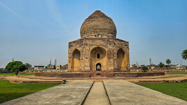 Exploring the historical Tomb of Asif Khan in Lahore Pakistan with its unique architecture and surrounding landscape