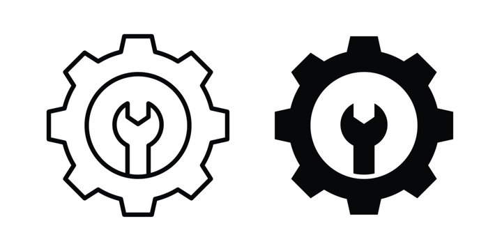 Mechanic icon vector on white background.