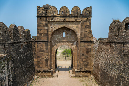 Explore the ancient gateway of Rohtas Fort in Punjab, Pakistan with its strong historic architecture and stone walls