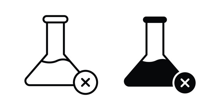 No chemical icon vector on white background.
