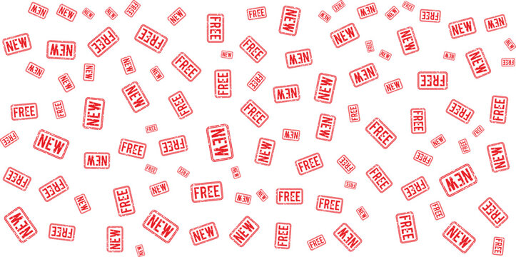 New and free stamp pattern on transparent background
