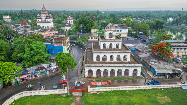 Historic Puthia Rajbari Complex shows cultural heritage and architecture in Bangladesh