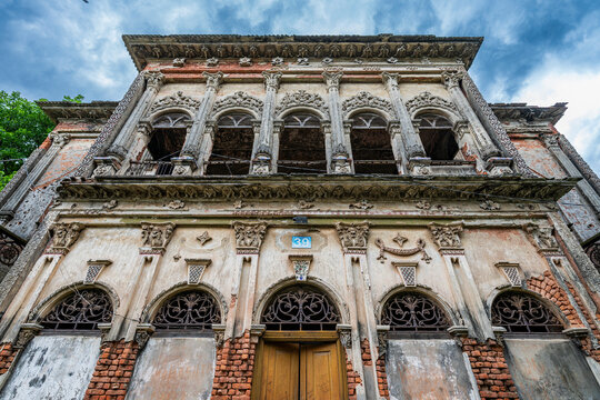 Historic architecture showcases the past in Panam City in Bangladesh with intricate design elements and weathered brickwork