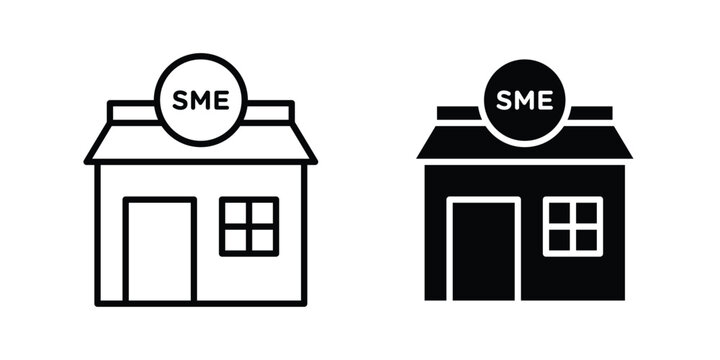 SME icon vector on white background.