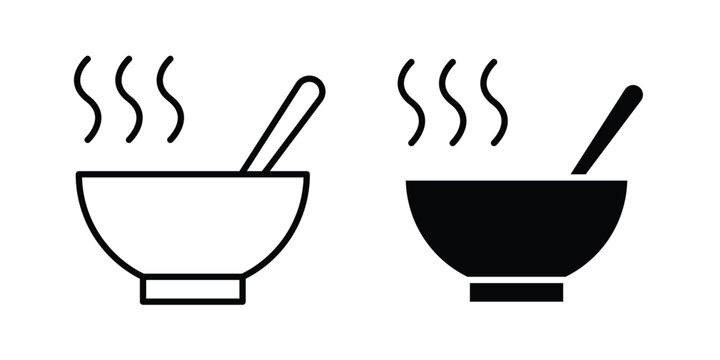 Sour soup icon vector on white background.