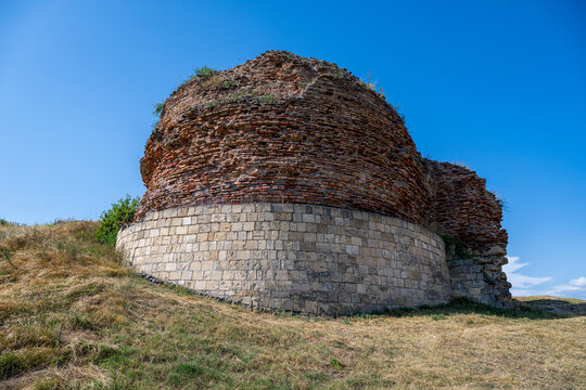 Exploring the ancient stone structure in Old Gabala, an archaeological site in Azerbaijan with a rich history and heritage
