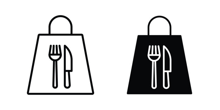Take away icon vector on white background.