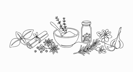 Spices and herbs © vladbokii