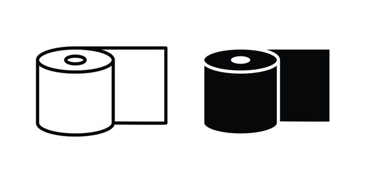 Toilet Paper icon vector on white background.