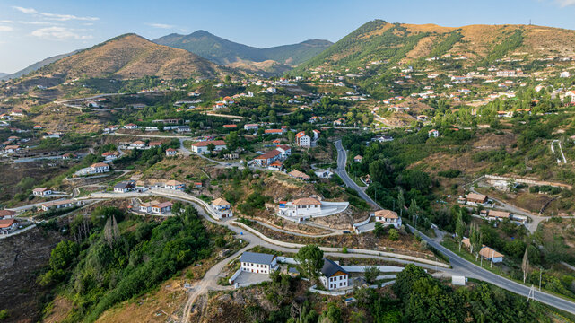 Exploring the mountain resort of Lachin in Qarabaqh with views of landscape and buildings