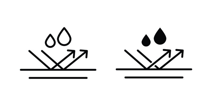 Waterproof icon vector on white background.
