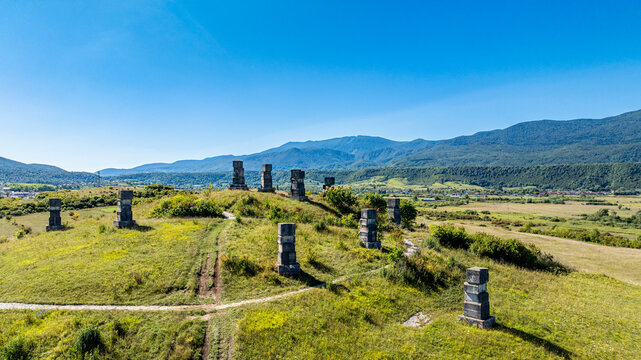 Memorial Park Garavice shows tombstones from the Bosnian war in Bosnia and Herzegovina
