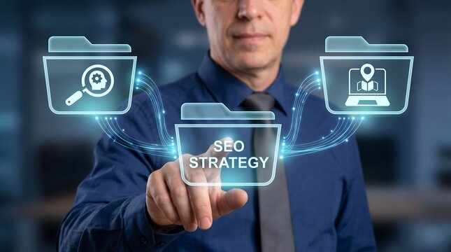 Concept of Effective SEO Strategy .strategy, marketing, effective, concept