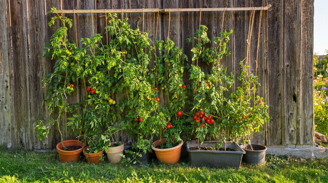 Tomatenpflanzen im Freien