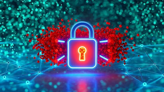 Neon lock with digital network