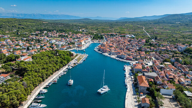 Exploring the architecture and layout of the old town of Stari Grad in Hvar, Croatia