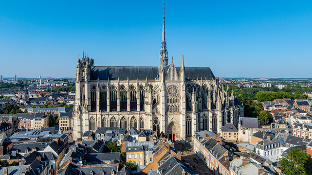 Exploring the design and structure of Cathedral of Amiens in France with its detailed architecture