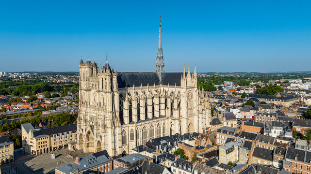 Cathedral of Amiens stands tall in France as a UNESCO World Heritage site attracting visitors from around the world