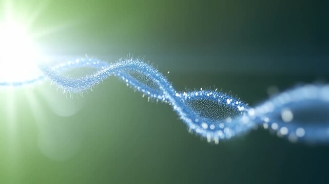 Molecular Symphony: A mesmerizing display of a swirling double helix, brought to life with glowing particles and vibrant color gradients.