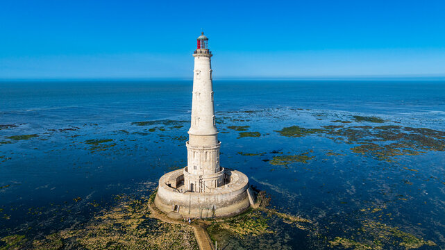 Lighthouse of Cordouan stands tall in the sea near the coast of France showcasing its historical significance and maritime heritage