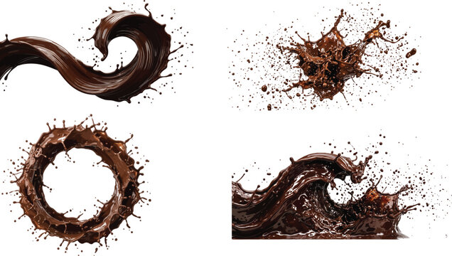 Abstract splatter art with dragon design