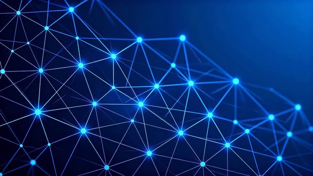 Blue network connection pattern