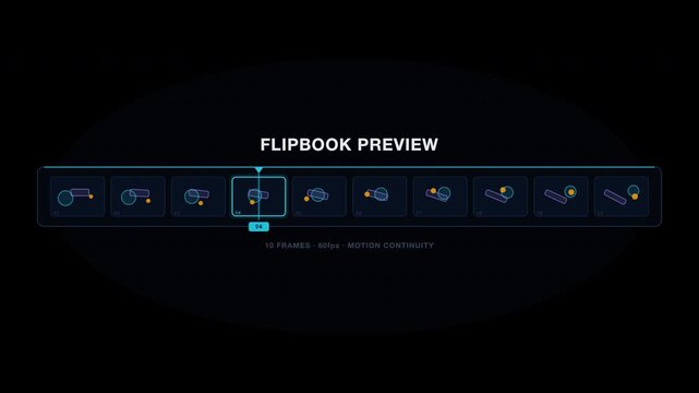 Flipbook interface preview of digital light bulb animation. Perfect for educational websites, online tutorials, or sciencerelated presentations.