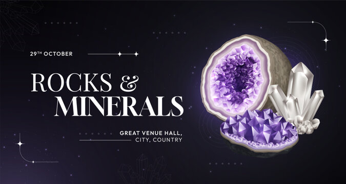 Rocks and Minerals Exhibition Banner