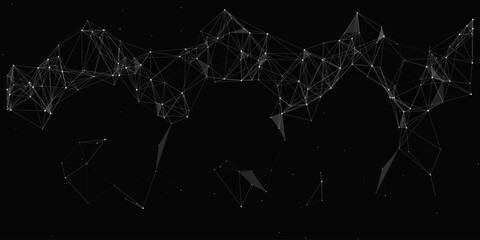 Black Top Cascade Plexus Network Technology Background © ellyson
