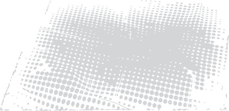 Hand drawn vector illustration of a man and human hand silhouette with blue digital halftone texture and futuristic glowing line design on a grunge business backdrop