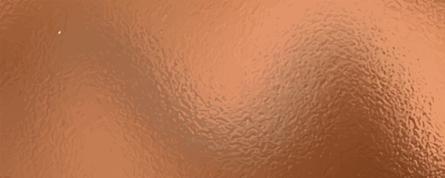 Copper foil, gold background with glass effect vector illustration for prints, cmyk color mode