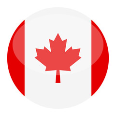 Obraz premium Round Canadian flag