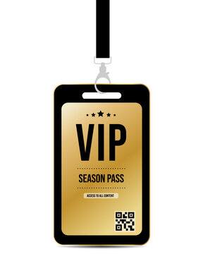 black and gold VIP season pass template with premium event access card design