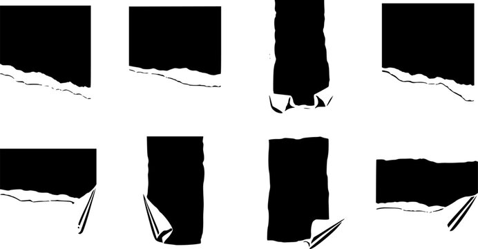 set of black ink splashes