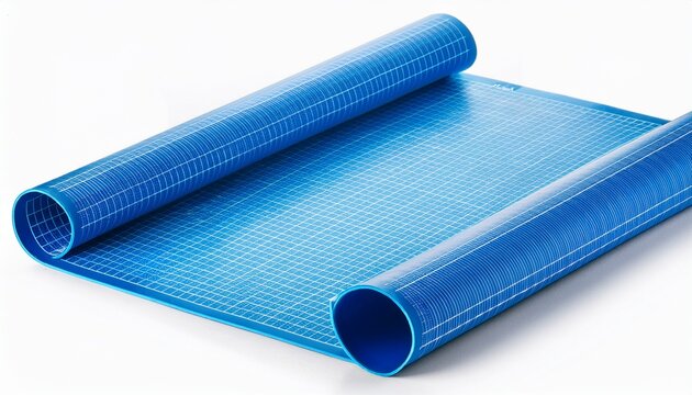 blue cutting mat isolated on white background cut out